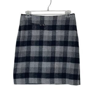 Jake*s Women's Gray Black Plaid Mini Skirt Size 34 Lined 90s Y2K Clueless GUC